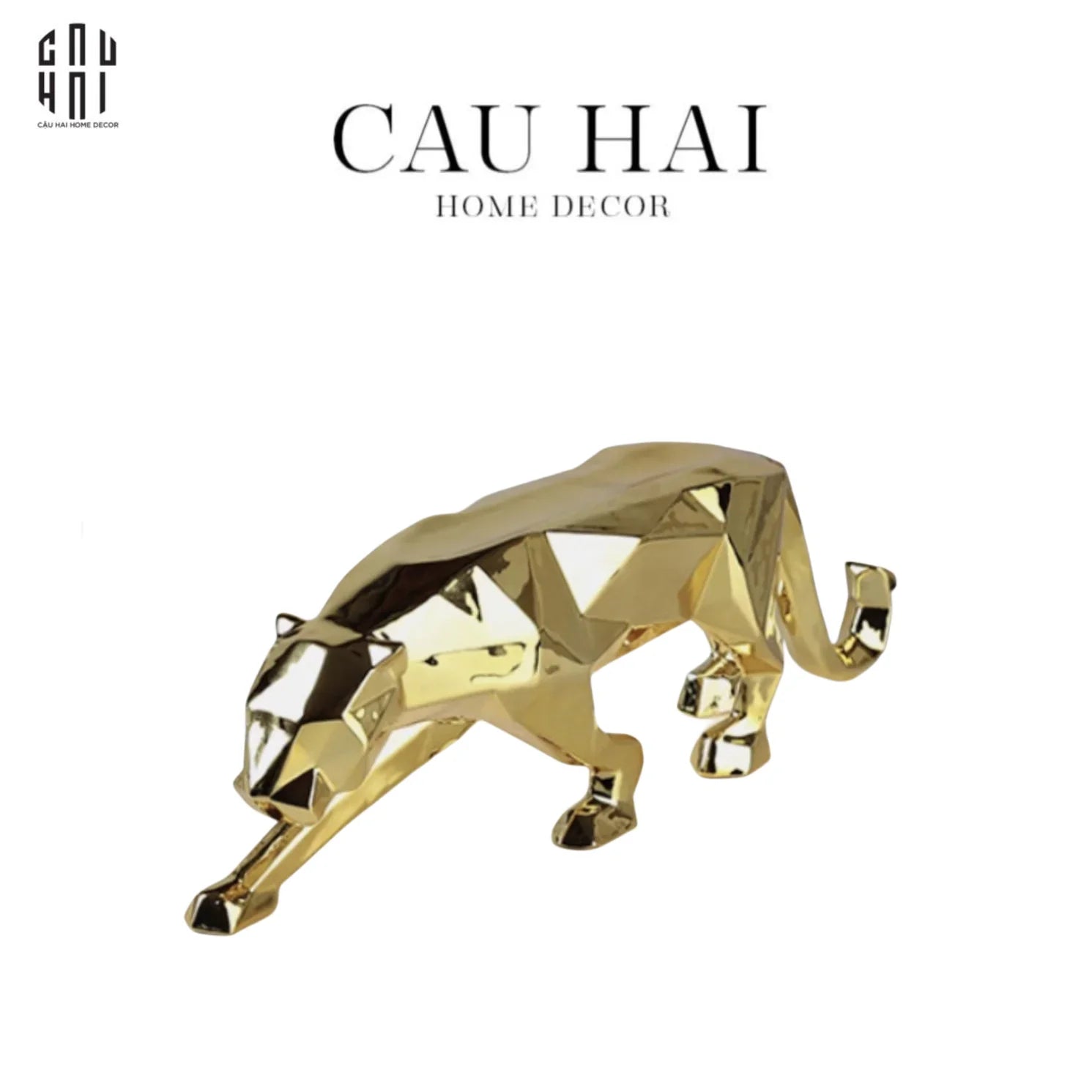 TƯỢNG ĐỂ RƯỢU VANG ORIGAMI CHEETAH-CẬU HAI HOME DECOR