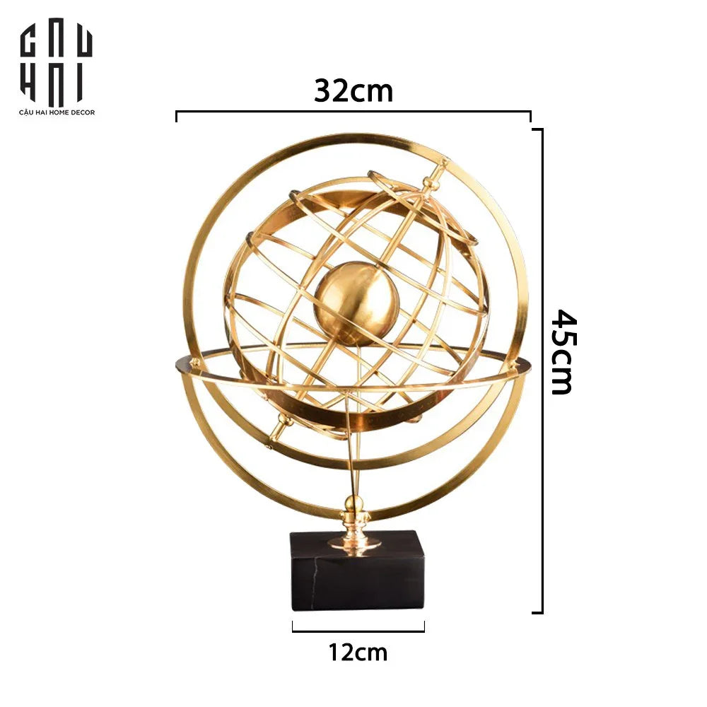 TƯỢNG ĐỊA CẦU IRON UNIVERSE-CẬU HAI HOME DECOR