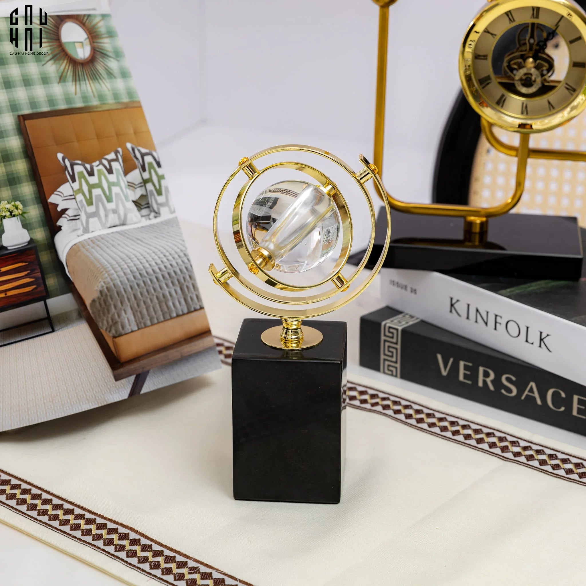 TƯỢNG ĐỊA CẦU MINI DENZO - TƯỢNG TRANG TRÍ DENZO FW25-CẬU HAI HOME DECOR