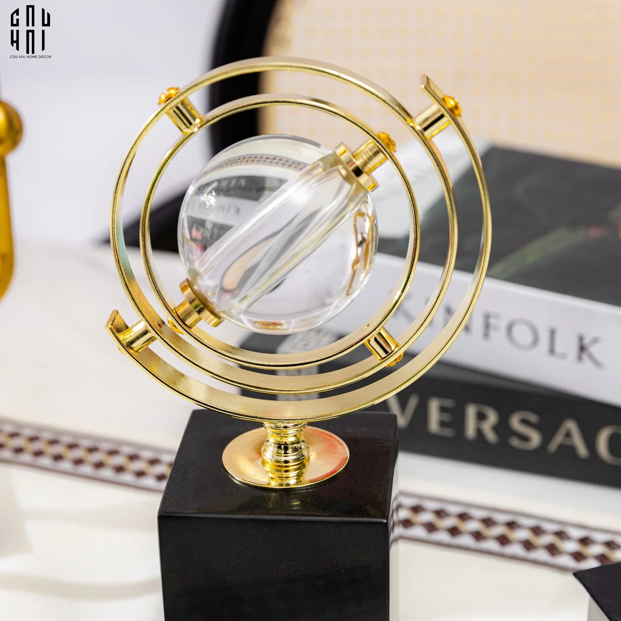 TƯỢNG ĐỊA CẦU MINI DENZO - TƯỢNG TRANG TRÍ DENZO FW25-CẬU HAI HOME DECOR