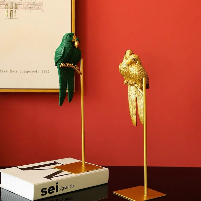 TƯỢNG EDEN'S PARROT - EMERALD-CẬU HAI HOME DECOR