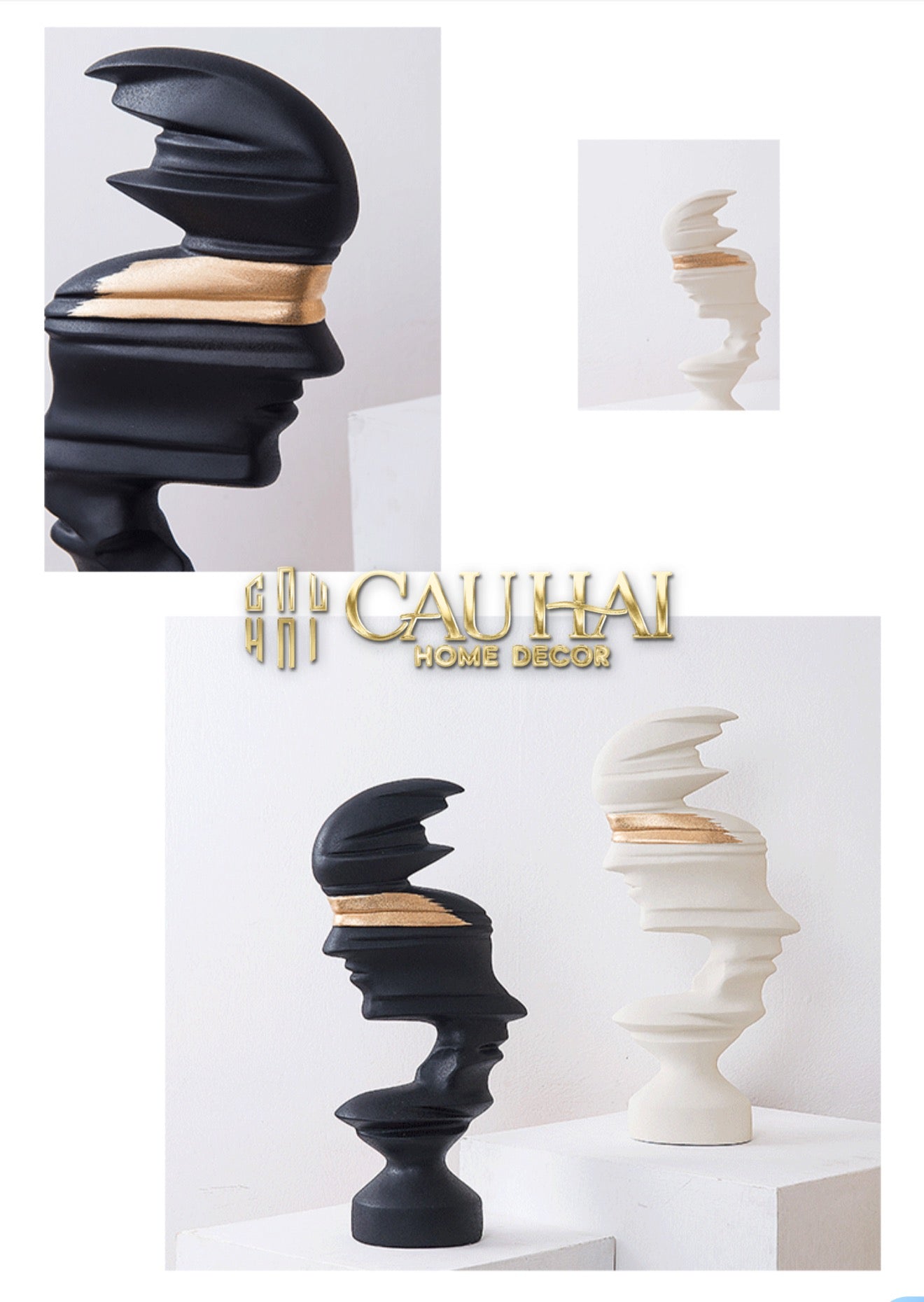 TƯỢNG REFLECTION GOLDEN FACELESS IDENTITY FW25-CẬU HAI HOME DECOR