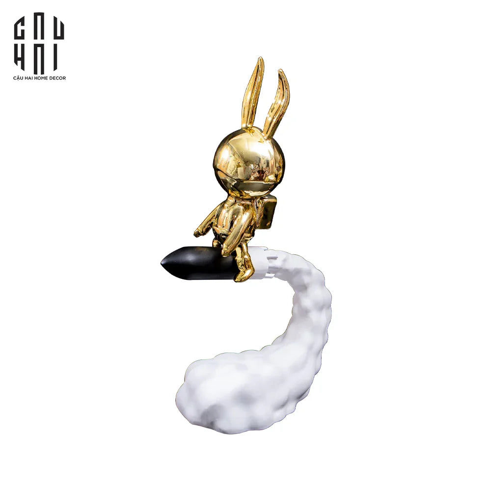 TƯỢNG FLYING ROCKET BUNNY - CẬU HAI HOME DECOR