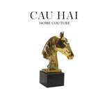 TƯỢNG GILDED CHEVAL - BLACK MARBLE FW25-CẬU HAI HOME DECOR