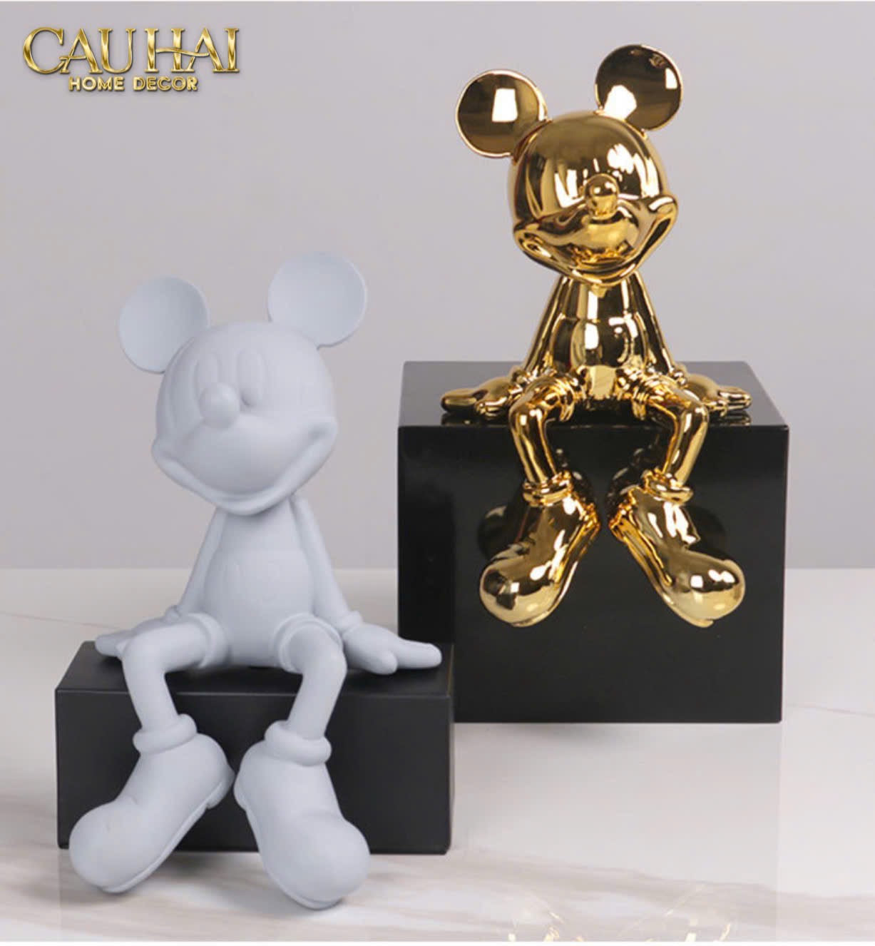 TƯỢNG GILDED MICKEY LOUNGE-CẬU HAI HOME DECOR