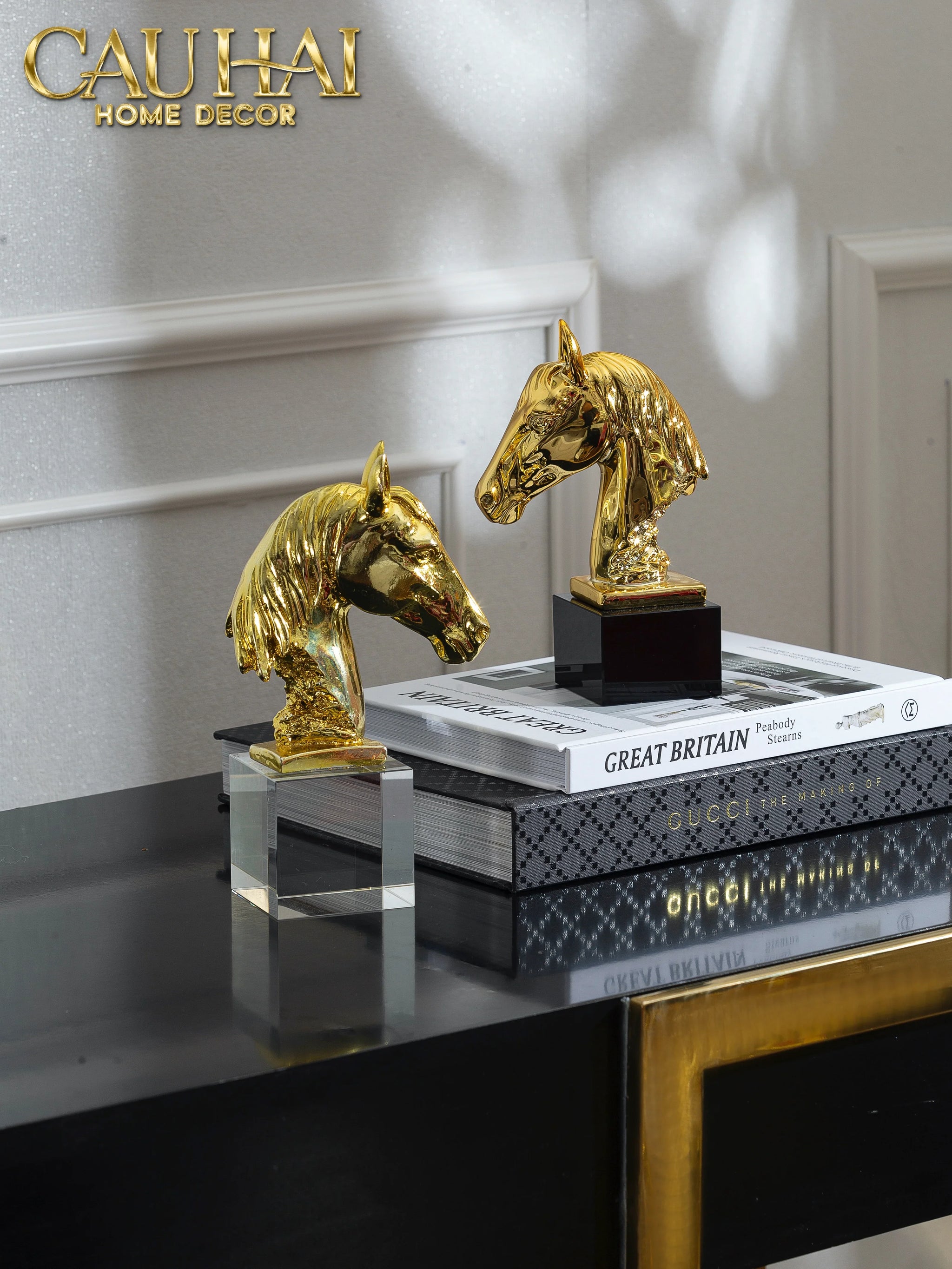 Tượng Gilded Pegasus Fw25-CẬU HAI HOME DECOR