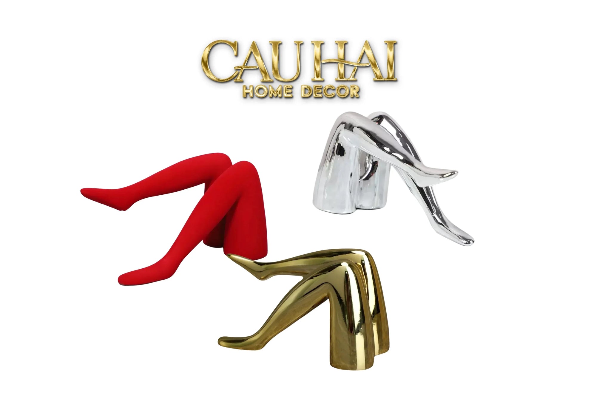 Tượng Gilded Runway Modeling Catwalk Fw25-CẬU HAI HOME DECOR