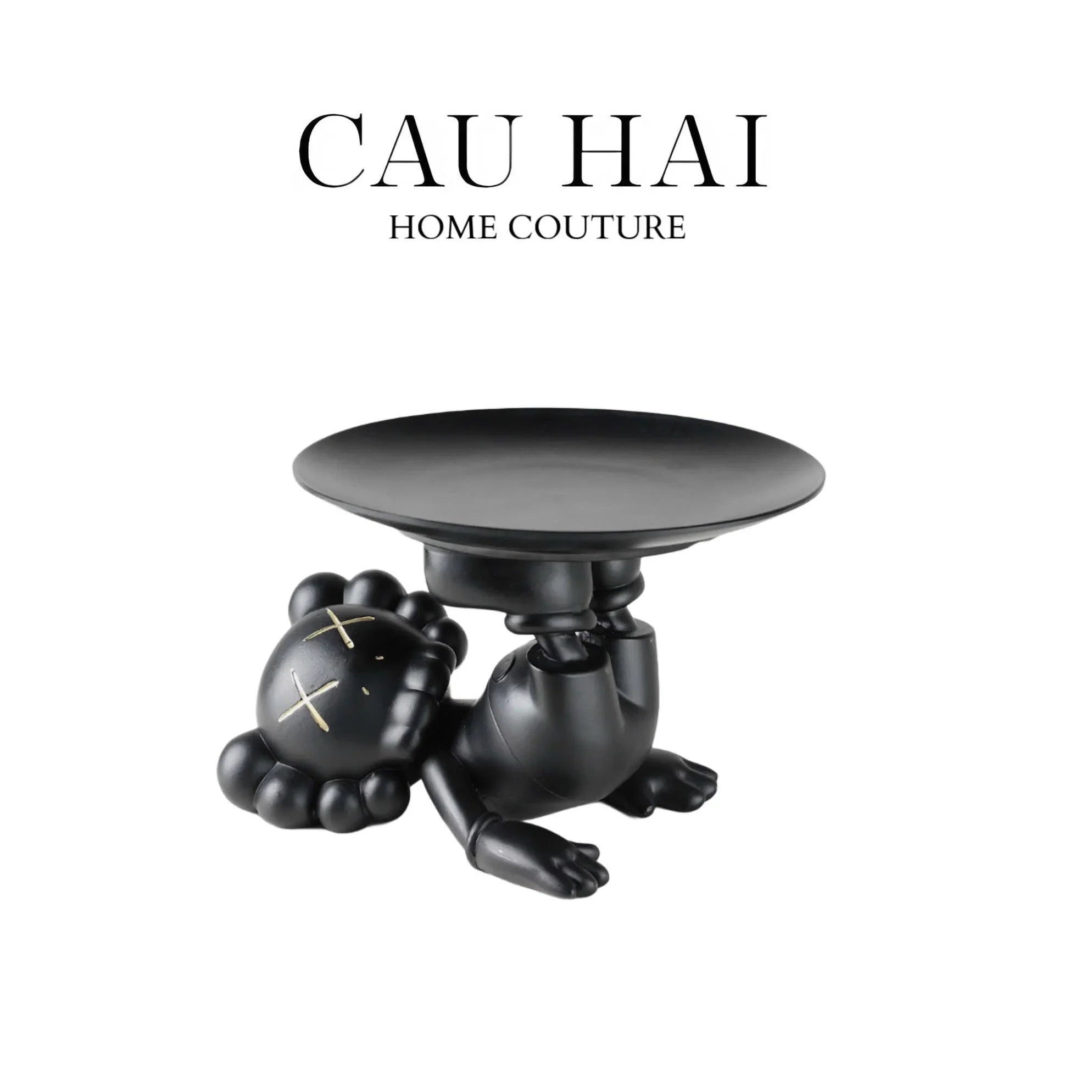 TƯỢNG FIGURINE JOYFUL BLACK KAW-CẬU HAI HOME DECOR