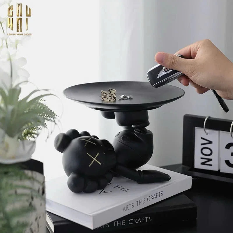 TƯỢNG FIGURINE JOYFUL BLACK KAW-CẬU HAI HOME DECOR