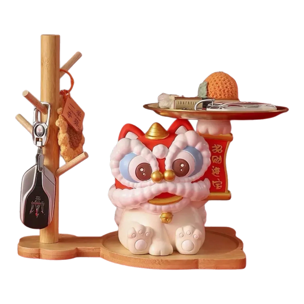 Tượng Kim Lân Phúc Mãn Đường Guardian Lion Key Figurines Hanging Tree 27x29-TƯỢNG TRANG TRÍ-CẬU HAI HOME DECOR-CẬU HAI HOME DECOR