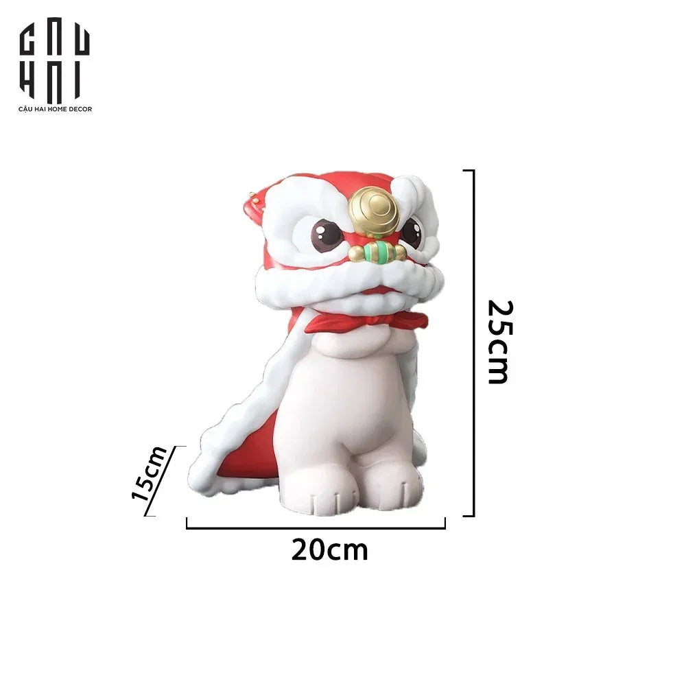 Tượng Kỳ Lân Gia Phúc 15x20x25-CẬU HAI HOME DECOR