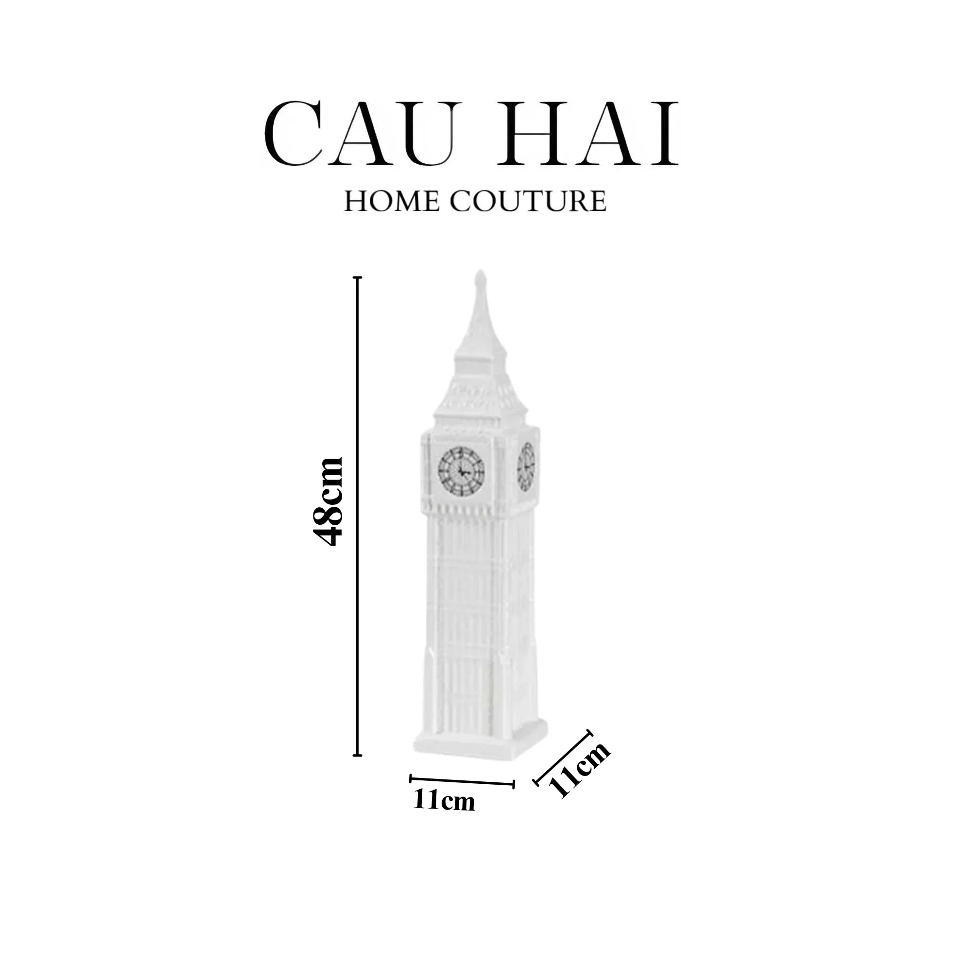 TƯỢNG LONDON BIG BEN CLOCK TOWER H48 - CẬU HAI HOME DECOR