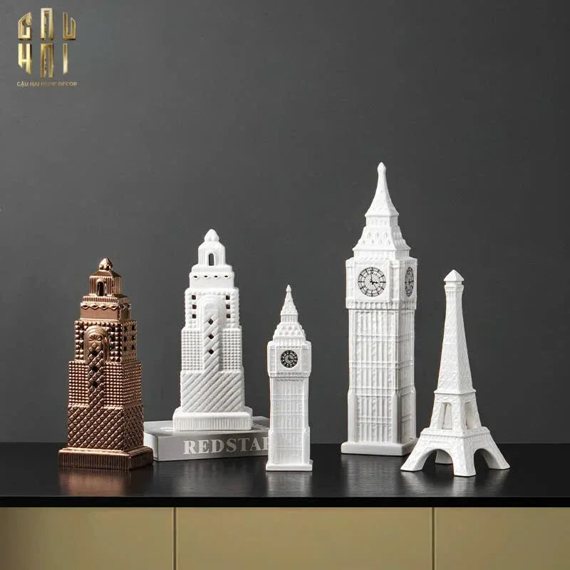 TƯỢNG LONDON BIG BEN CLOCK TOWER H48 - CẬU HAI HOME DECOR