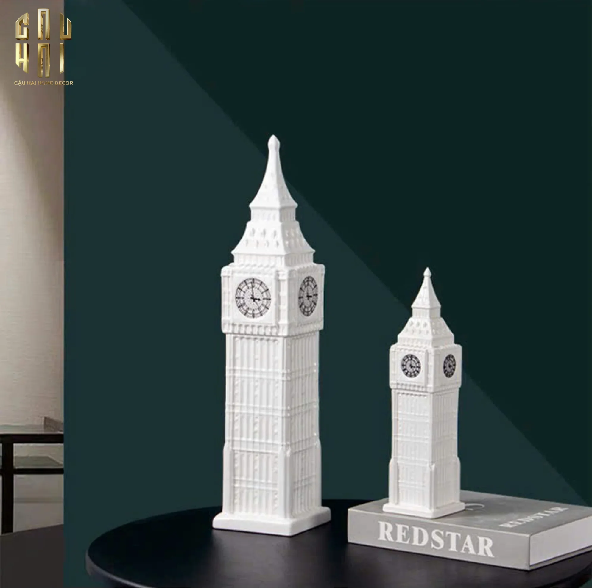 TƯỢNG LONDON BIG BEN CLOCK TOWER H48 - CẬU HAI HOME DECOR