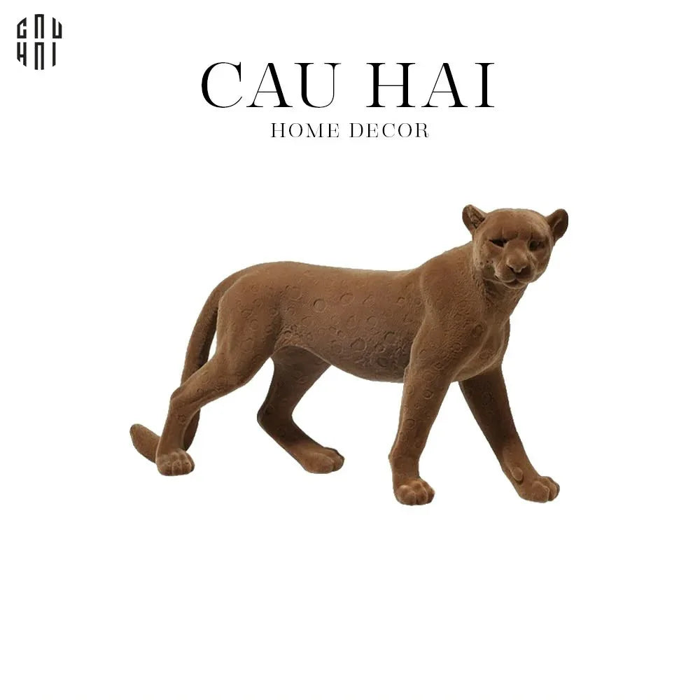 TƯỢNG BÁO VELOUR MAJESTIC LEOPARD-CẬU HAI HOME DECOR