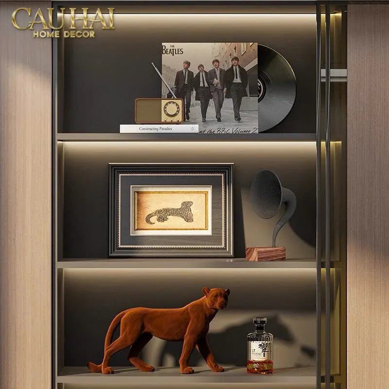 TƯỢNG BÁO VELOUR MAJESTIC LEOPARD-CẬU HAI HOME DECOR