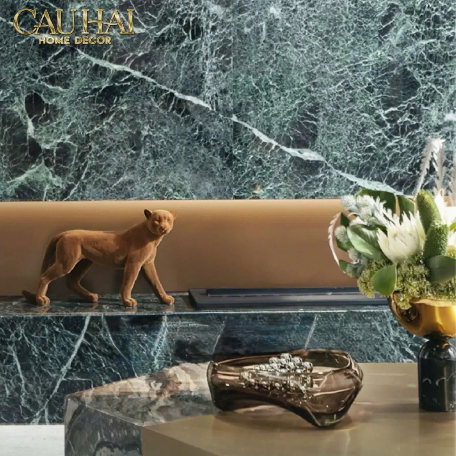 TƯỢNG BÁO VELOUR MAJESTIC LEOPARD-CẬU HAI HOME DECOR