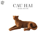TƯỢNG BÁO VELOUR MAJESTIC LEOPARD - LAYING-CẬU HAI HOME DECOR