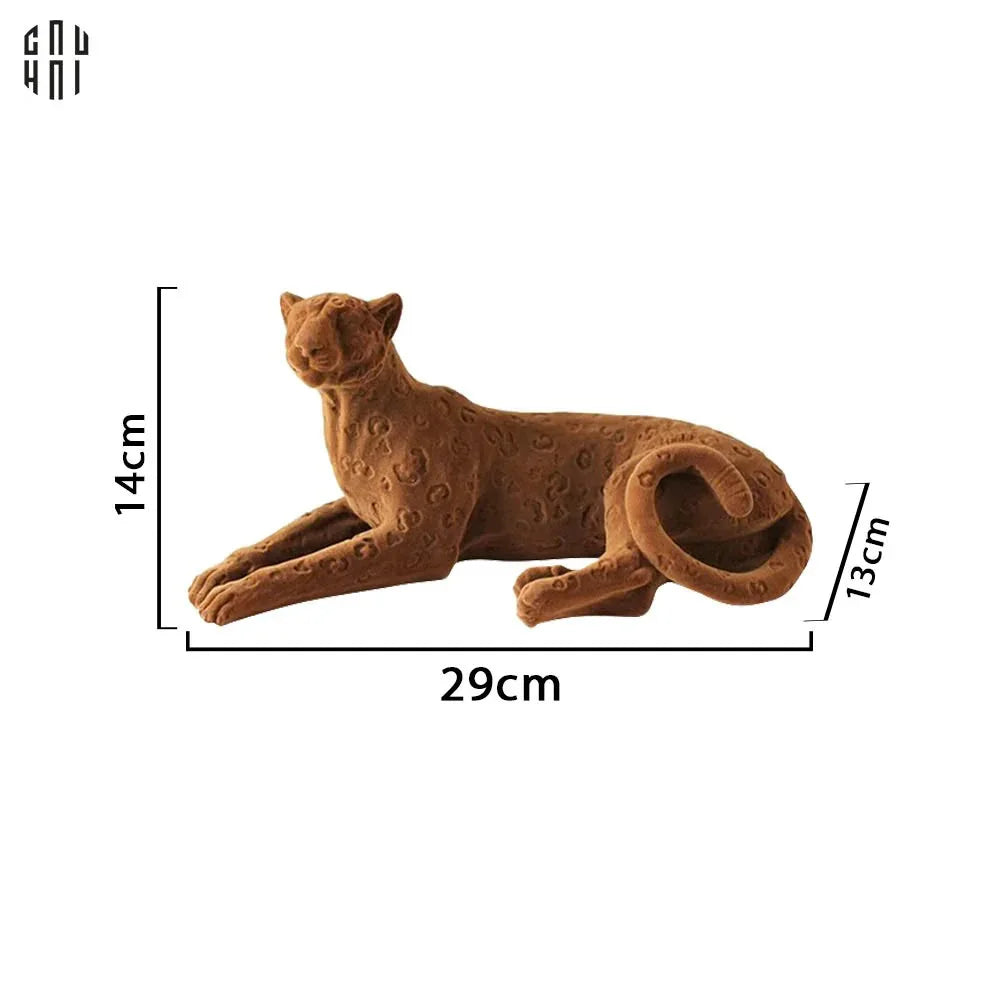 TƯỢNG BÁO VELOUR MAJESTIC LEOPARD - LAYING-CẬU HAI HOME DECOR