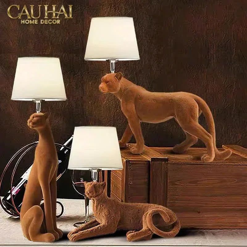 TƯỢNG BÁO VELOUR MAJESTIC LEOPARD - LAYING-CẬU HAI HOME DECOR