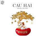 TẾT COUTURE - TƯỢNG CÂY PHÚ QUÝ MÈO ĐẠI PHÁT 27-CẬU HAI HOME DECOR