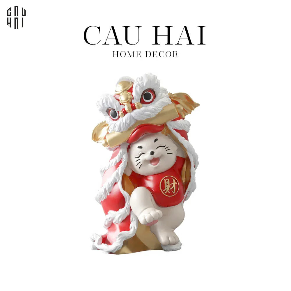 TẾT COUTURE - TƯỢNG MÈO TAM KIM LÂN UP - CẬU HAI HOME DECOR