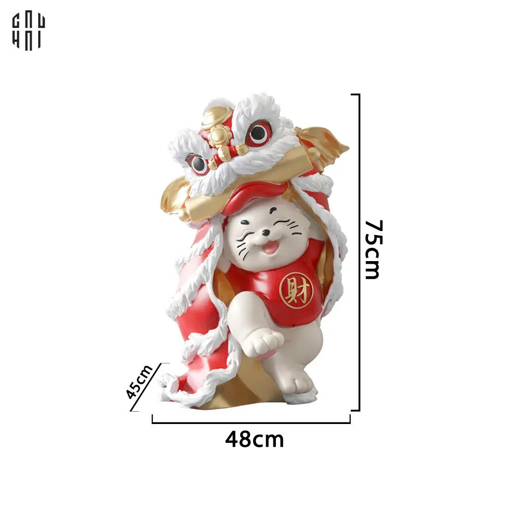 TẾT COUTURE - TƯỢNG MÈO TAM KIM LÂN UP - CẬU HAI HOME DECOR