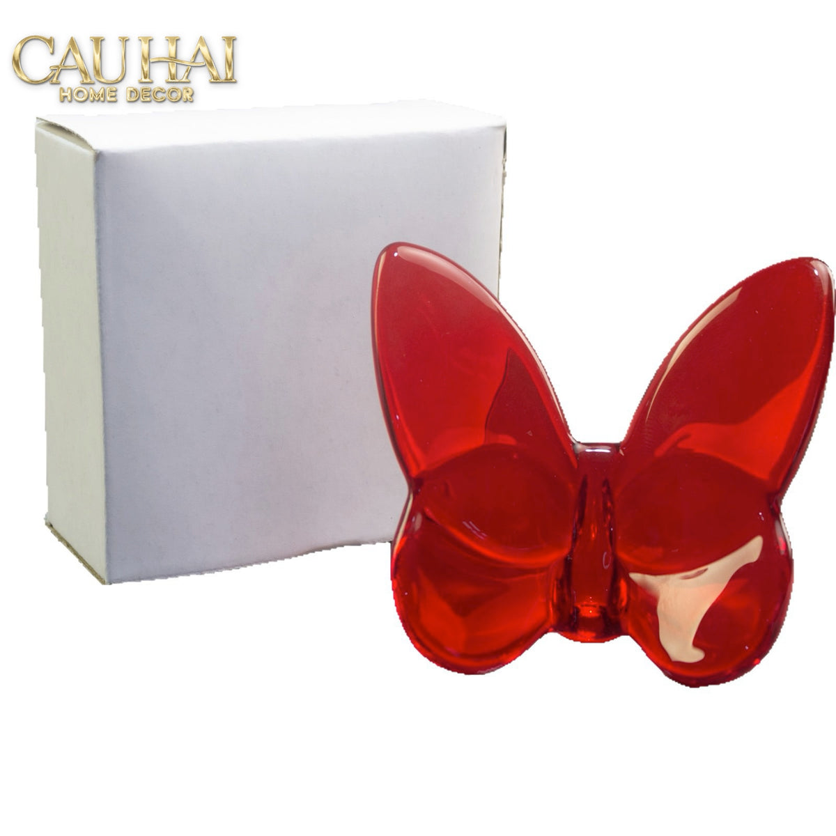 Tượng Mini Bướm Pha Lê Papillon Chromatique 7x8-TRANG TRÍ-CẬU HAI HOME DECOR-ROUGE-CẬU HAI HOME DECOR