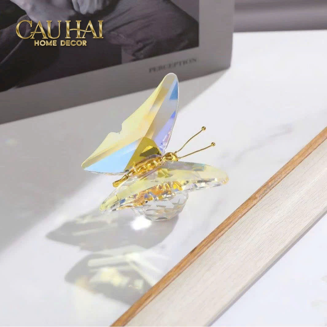 Tượng Mini Bướm Pha Lê Petit Papillon En Cristaleries 7.5x7x5-TRANG TRÍ-CẬU HAI HOME DECOR-CẬU HAI HOME DECOR