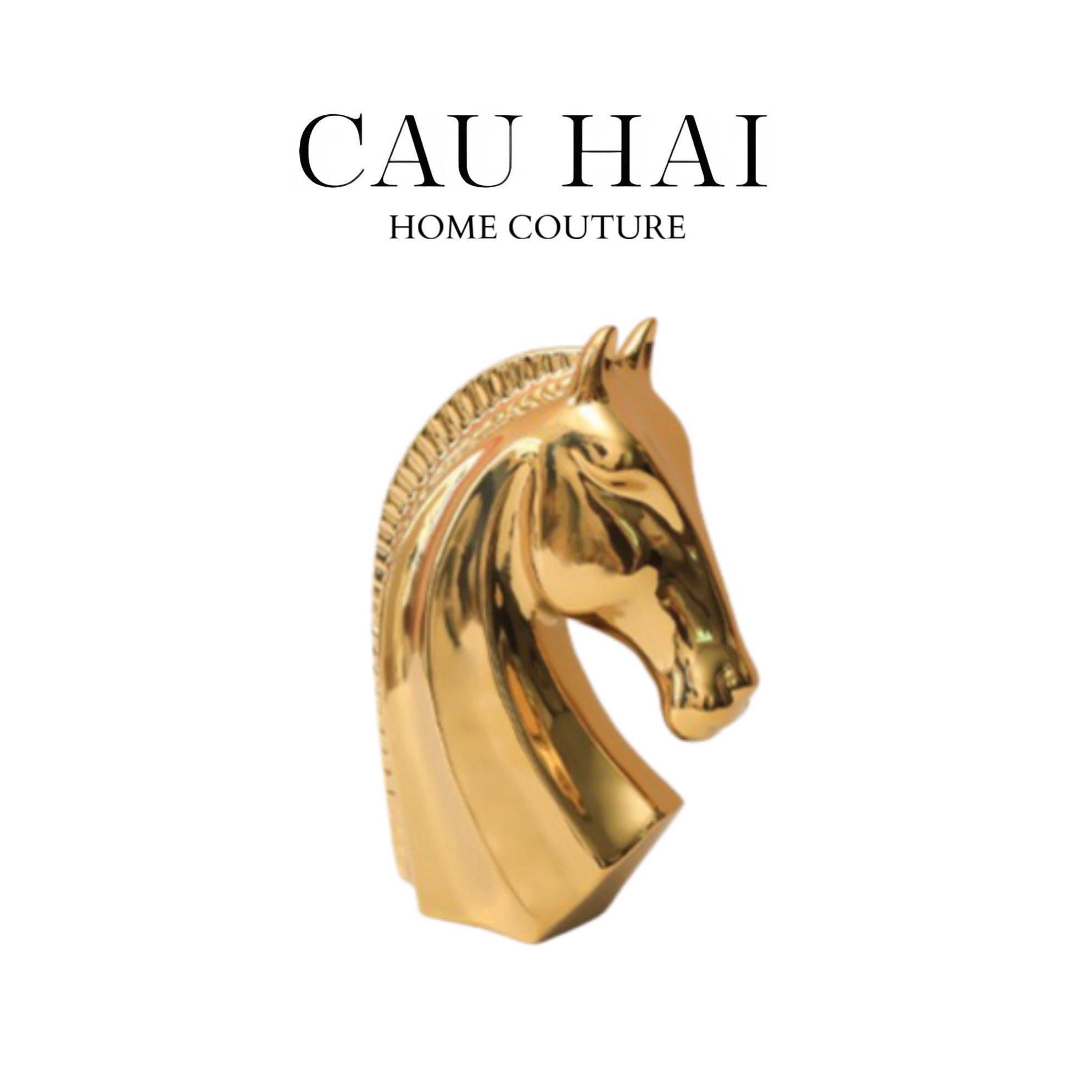 TƯỢNG NGỰA GILDED CHEVAL H27 FW25-CẬU HAI HOME DECOR