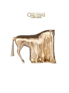 Tượng Ngựa Le Cheval Voilé Doré-CẬU HAI HOME DECOR
