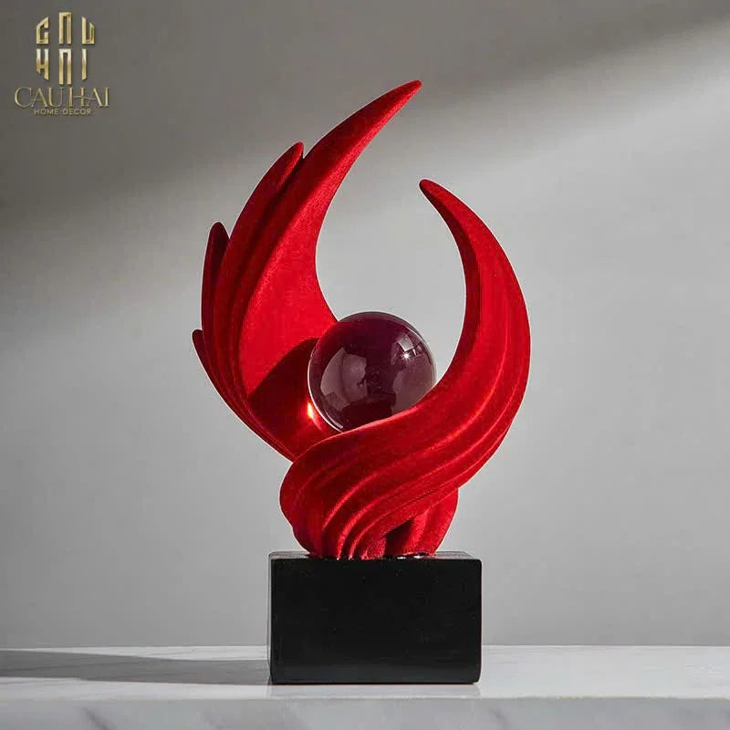 TƯỢNG NHUNG ĐỎ ETERNAL FLAME FW25 - CẬU HAI HOME DECOR