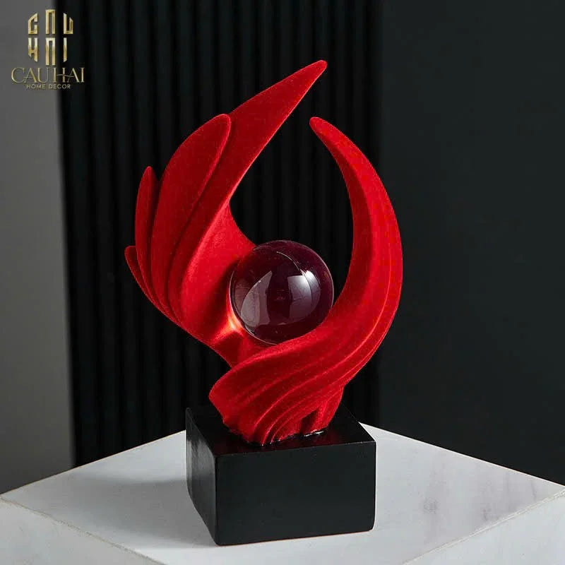 TƯỢNG NHUNG ĐỎ ETERNAL FLAME FW25 - CẬU HAI HOME DECOR