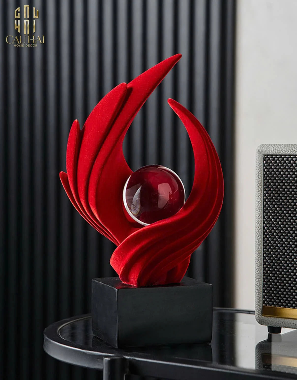 TƯỢNG NHUNG ĐỎ ETERNAL FLAME FW25 - CẬU HAI HOME DECOR