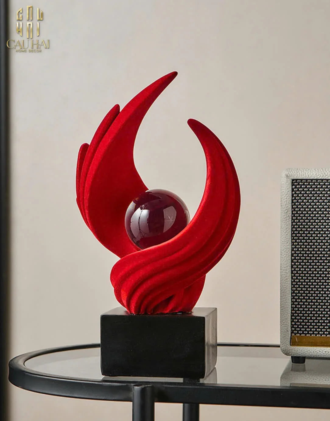 TƯỢNG NHUNG ĐỎ ETERNAL FLAME FW25 - CẬU HAI HOME DECOR