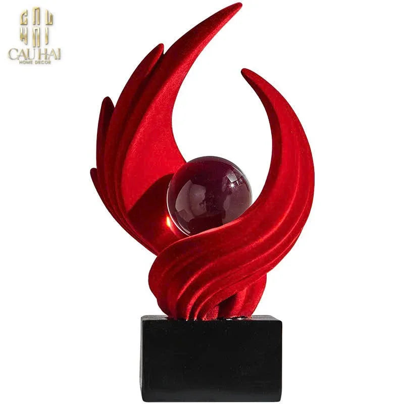 TƯỢNG NHUNG ĐỎ ETERNAL FLAME FW25 - CẬU HAI HOME DECOR