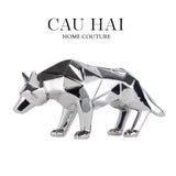 ELYSIAN - TƯỢNG PLATINUM ORIGAMI ART WOLF-CẬU HAI HOME DECOR