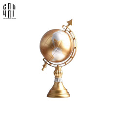 Tượng Quả Địa Cầu Golden Woody Planet Ss25-CẬU HAI HOME DECOR