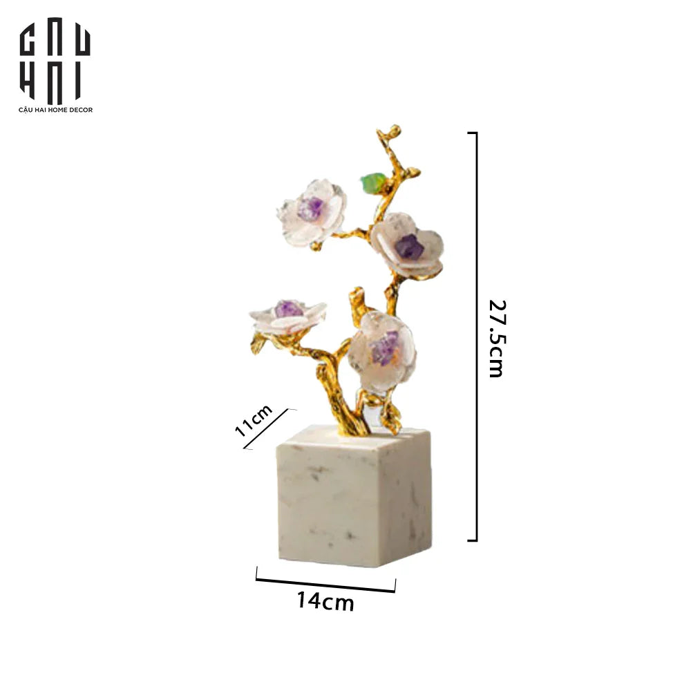 TƯỢNG QUARTZ WHITE ORCHID-CẬU HAI HOME DECOR