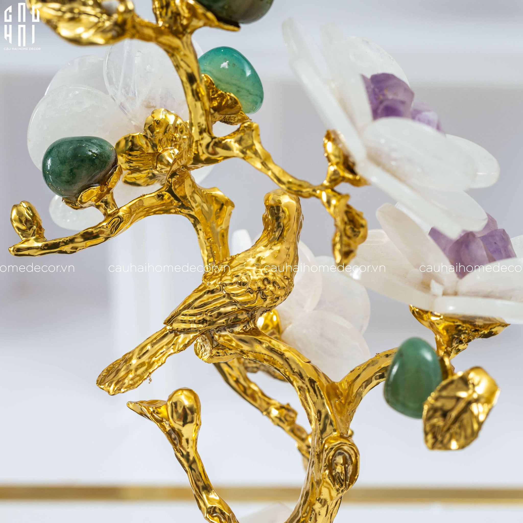 TƯỢNG QUARTZ WHITE ORCHID-CẬU HAI HOME DECOR