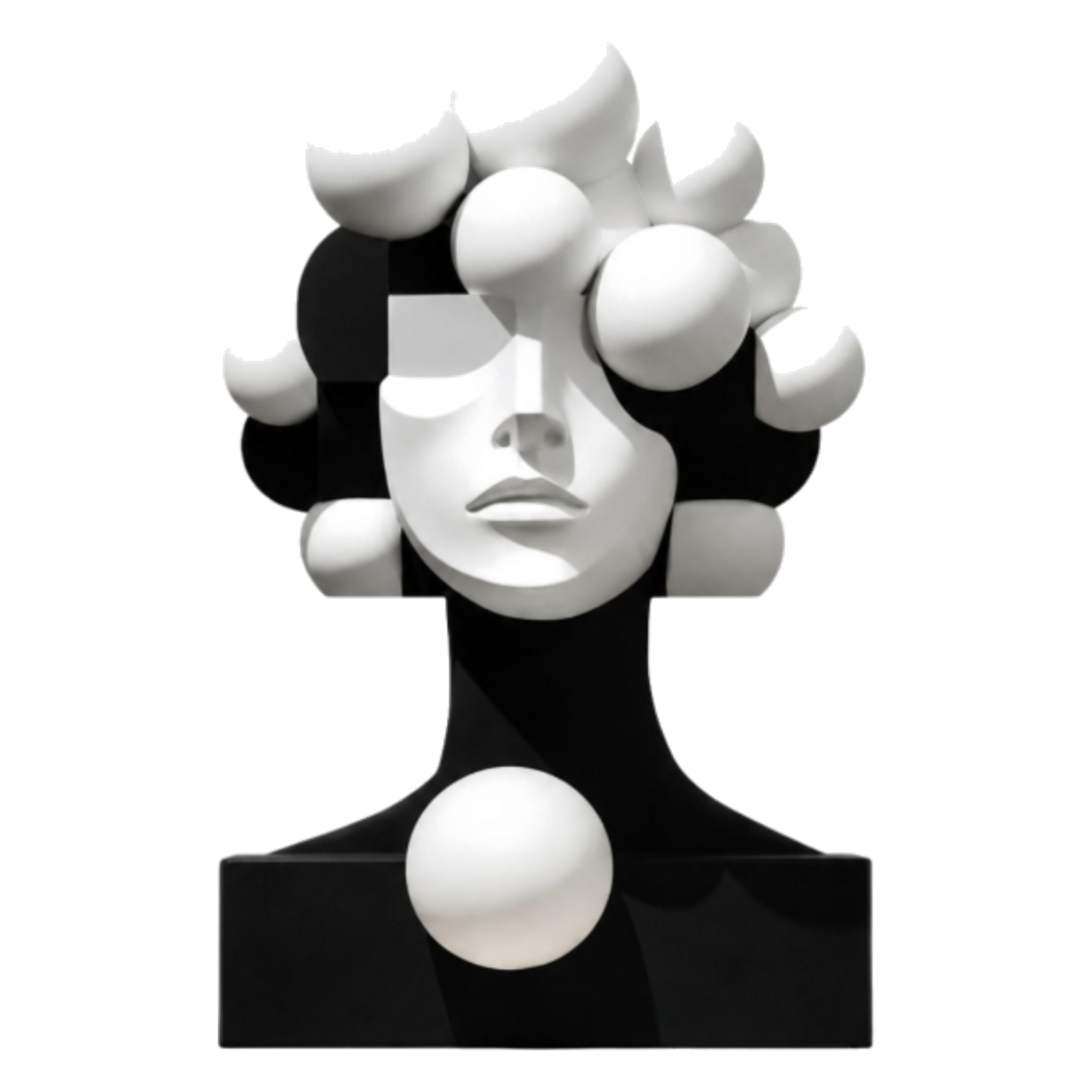 Tượng Quý Cô Dualité Sphère Masque H29-CẬU HAI HOME DECOR-CẬU HAI HOME DECOR