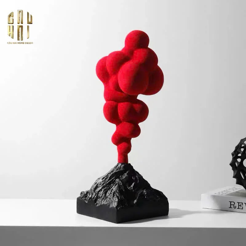 TƯỢNG RED VELVET VOLCANO FW25 H36 - CẬU HAI HOME DECOR