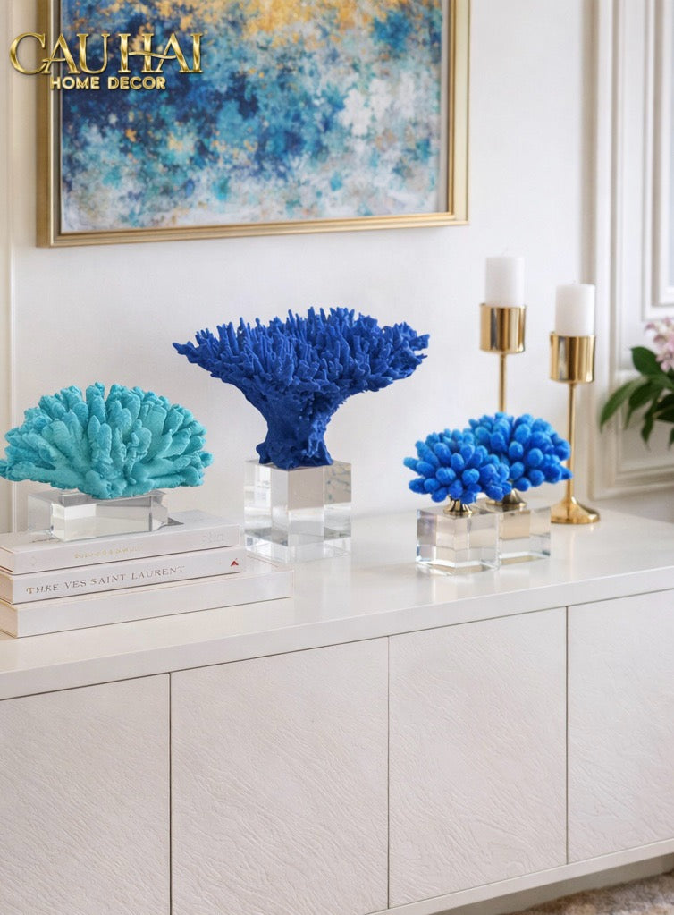 Tượng San Hô Corail Art de Mer Turquoise Sculptural-TƯỢNG TRANG TRÍ-CẬU HAI HOME DECOR
