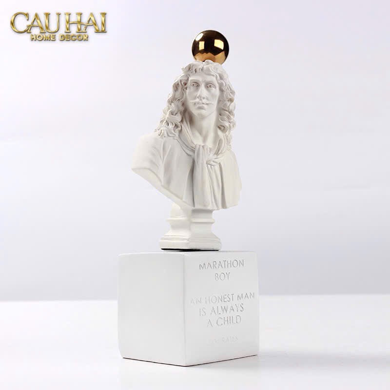 TƯỢNG SOCRATES QUOTE BUST-CẬU HAI HOME DECOR