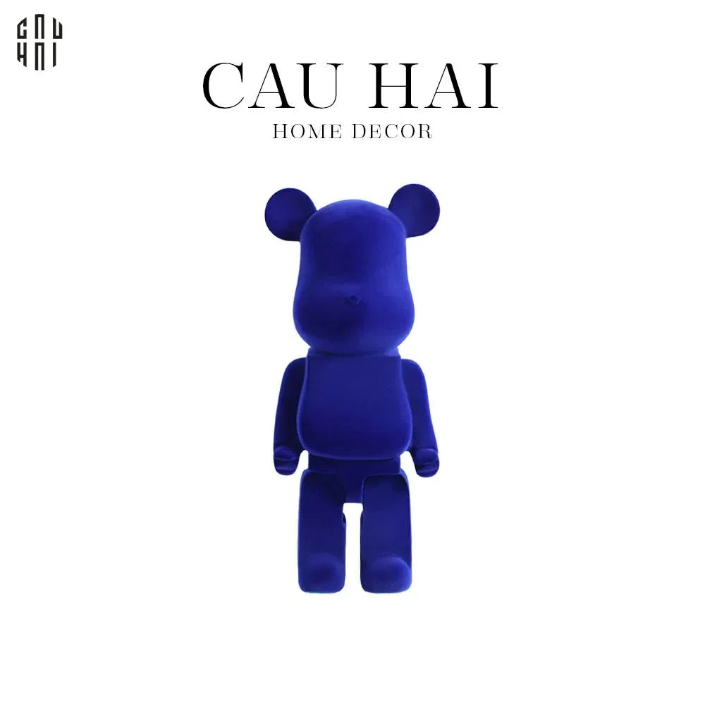 TƯỢNG TRANG TRÍ BLUE VELVET BEARBRICK-CẬU HAI HOME DECOR