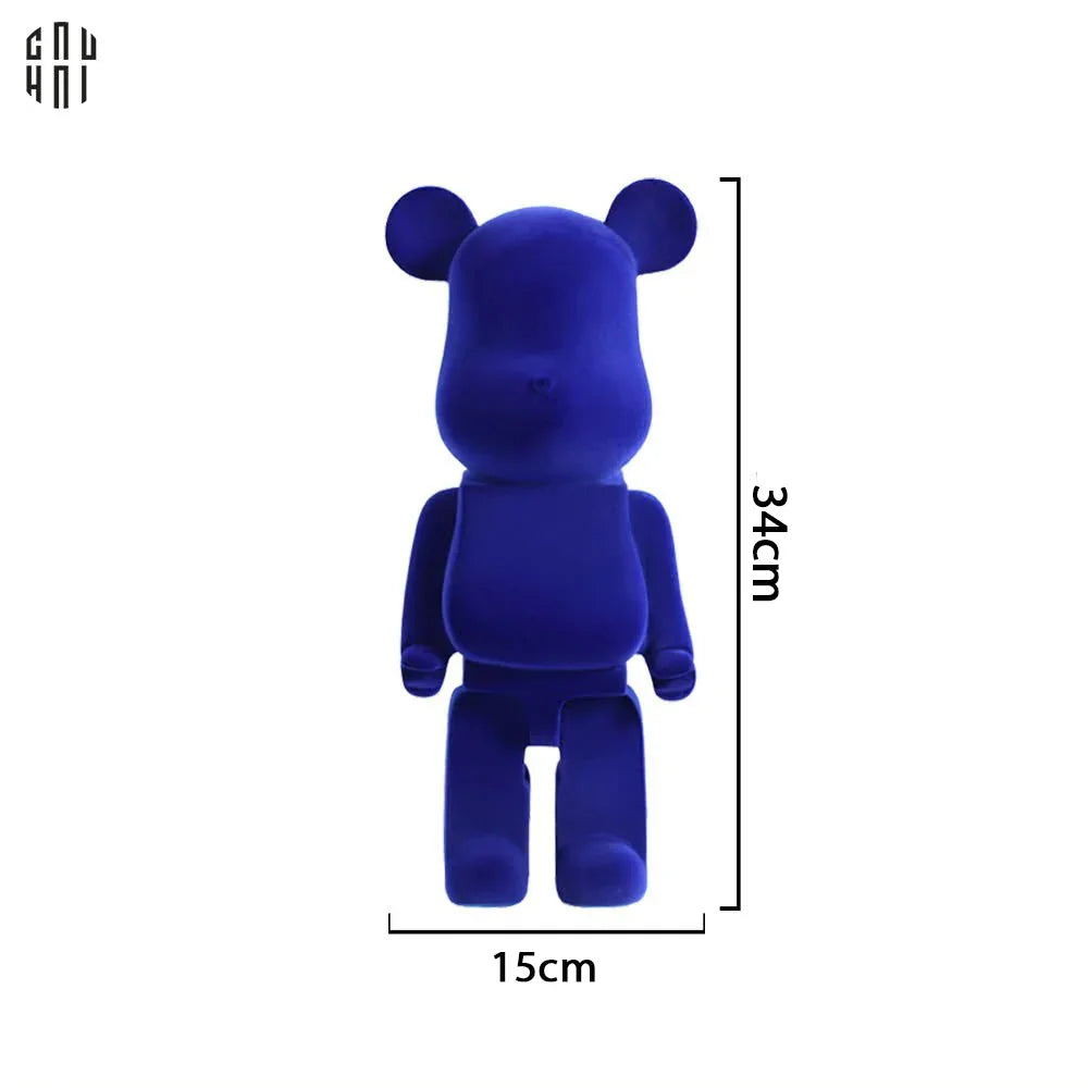 TƯỢNG TRANG TRÍ BLUE VELVET BEARBRICK-CẬU HAI HOME DECOR