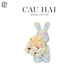 FÊTES COUTURE - TƯỢNG ROMANTIC LAPIN FLORAL EMBRACE UP-CẬU HAI HOME DECOR