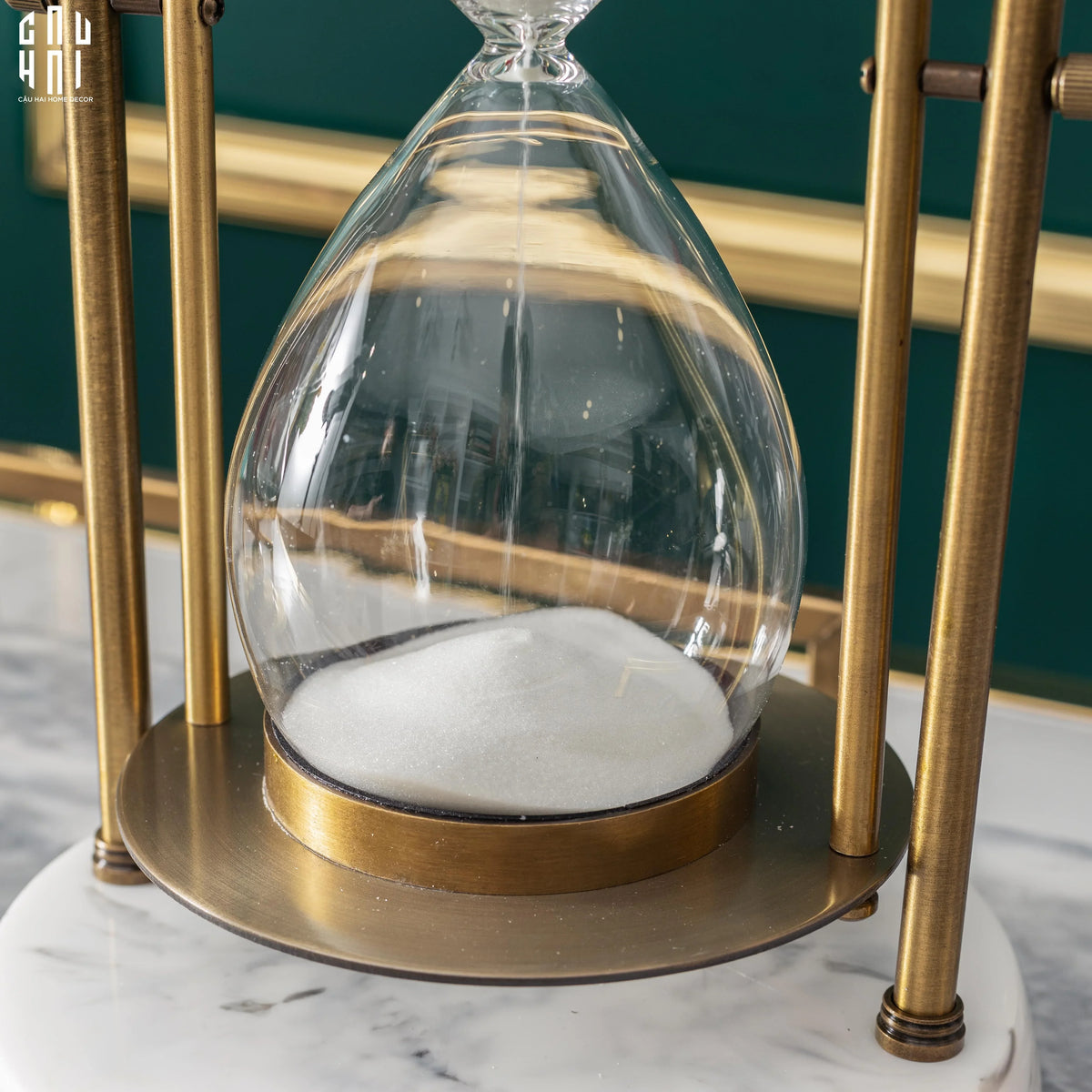 Tượng Trang Trí Đồng Hồ Cát Devian Marble Premium 17x30-Đồng hồ Cát-CẬU HAI HOME DECOR-CẬU HAI HOME DECOR