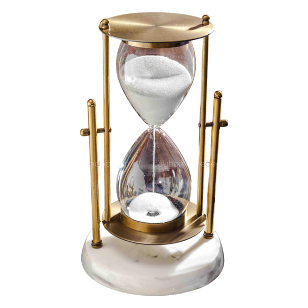 Tượng Trang Trí Đồng Hồ Cát Devian Marble Premium 17x30-Đồng hồ Cát-CẬU HAI HOME DECOR-CẬU HAI HOME DECOR