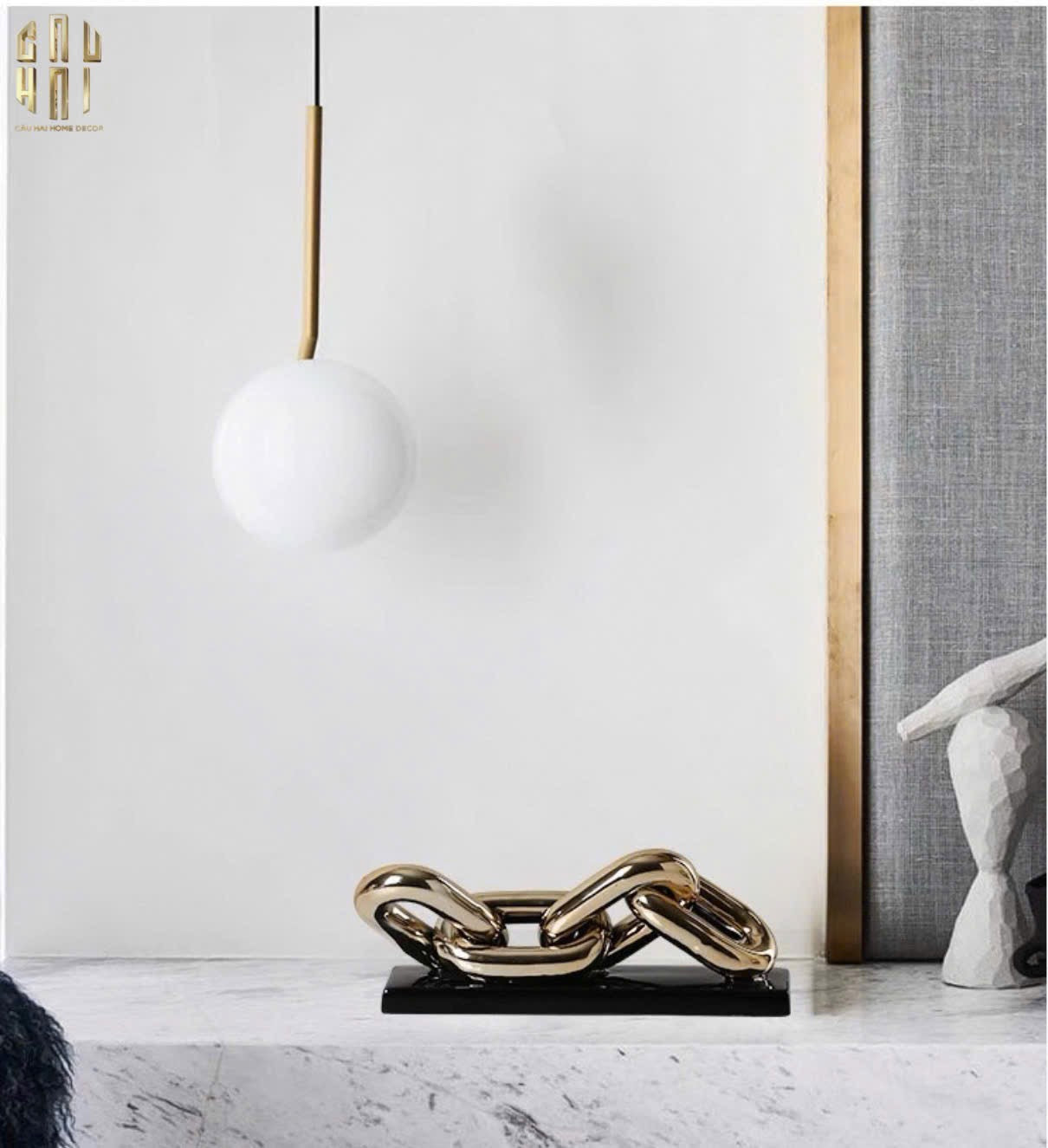 TƯỢNG TRANG TRÍ MARBLE - INFINITY CHAIN-CẬU HAI HOME DECOR